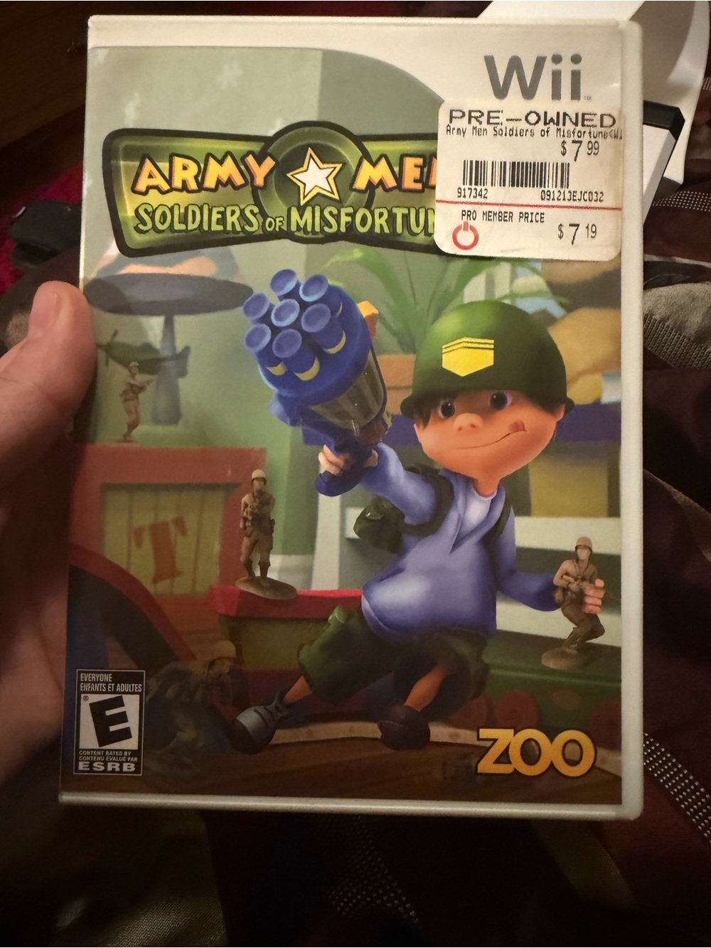 Nintendo Wii Army Men: Soldiers of Misfortune - Green/Blue Cover